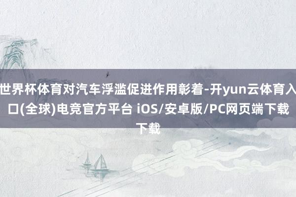 世界杯体育对汽车浮滥促进作用彰着-开yun云体育入口(全球)电竞官方平台 iOS/安卓版/PC网页端下载