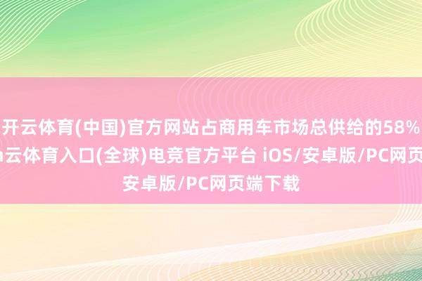 开云体育(中国)官方网站占商用车市场总供给的58%-开yun云体育入口(全球)电竞官方平台 iOS/安卓版/PC网页端下载