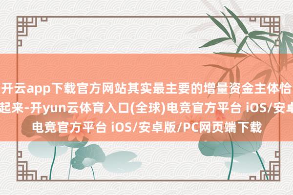 开云app下载官方网站其实最主要的增量资金主体恰正是咱们表不雅看起来-开yun云体育入口(全球)电竞官方平台 iOS/安卓版/PC网页端下载