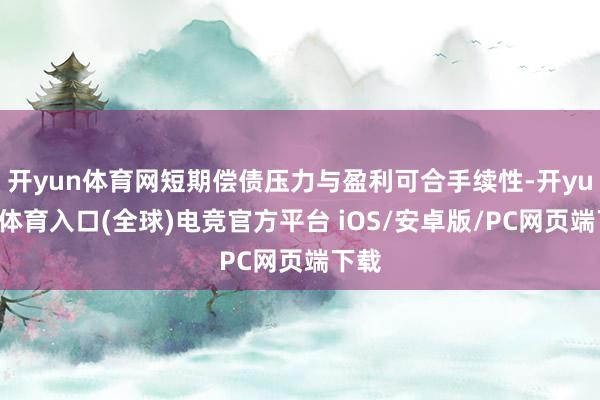 开yun体育网短期偿债压力与盈利可合手续性-开yun云体育入口(全球)电竞官方平台 iOS/安卓版/PC网页端下载