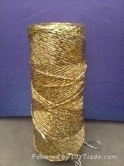 黄金绳与电化铝绳 现代包装中的烫金纸绳艺术